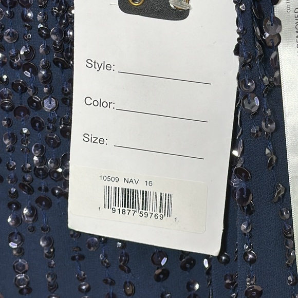 NWT-MACDUGGAL SLEEVELESS HIGH NECK BEADED MIDI SHEATH DRESS-SIZE 16-#6356 - Picture 4 of 4